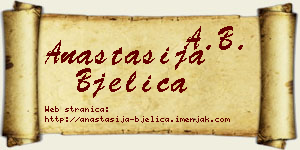 Anastasija Bjelica vizit kartica